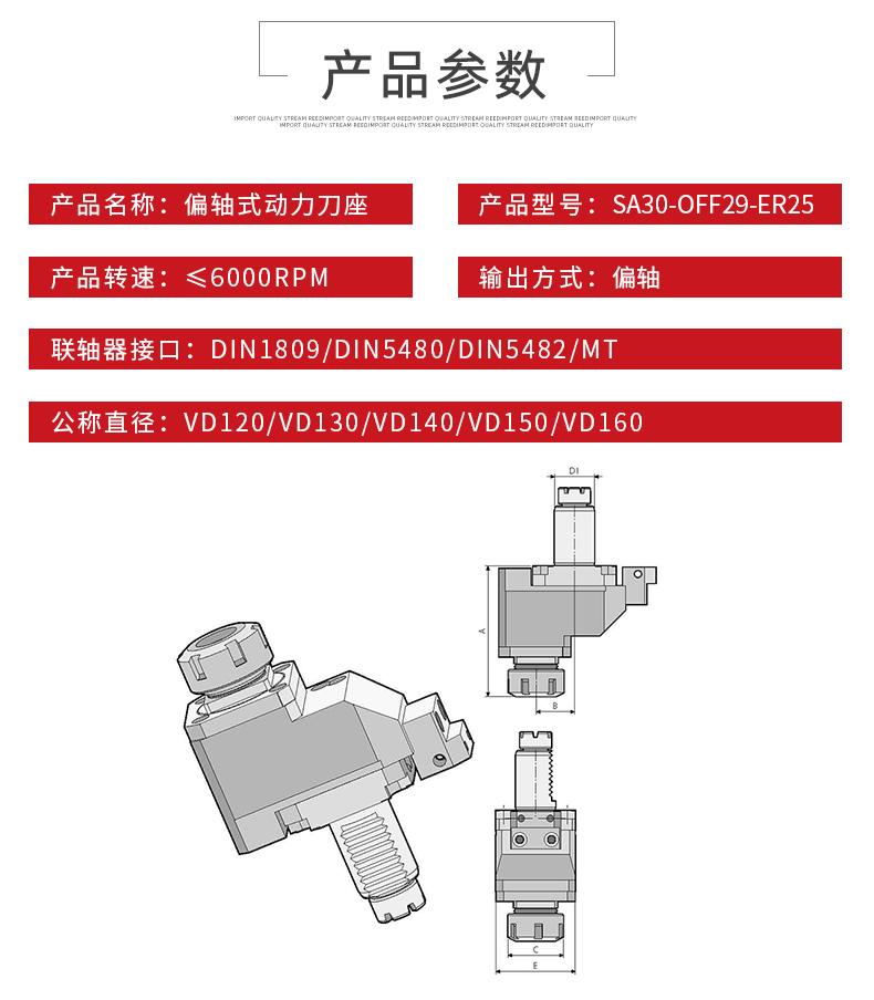 偏軸式動力刀座